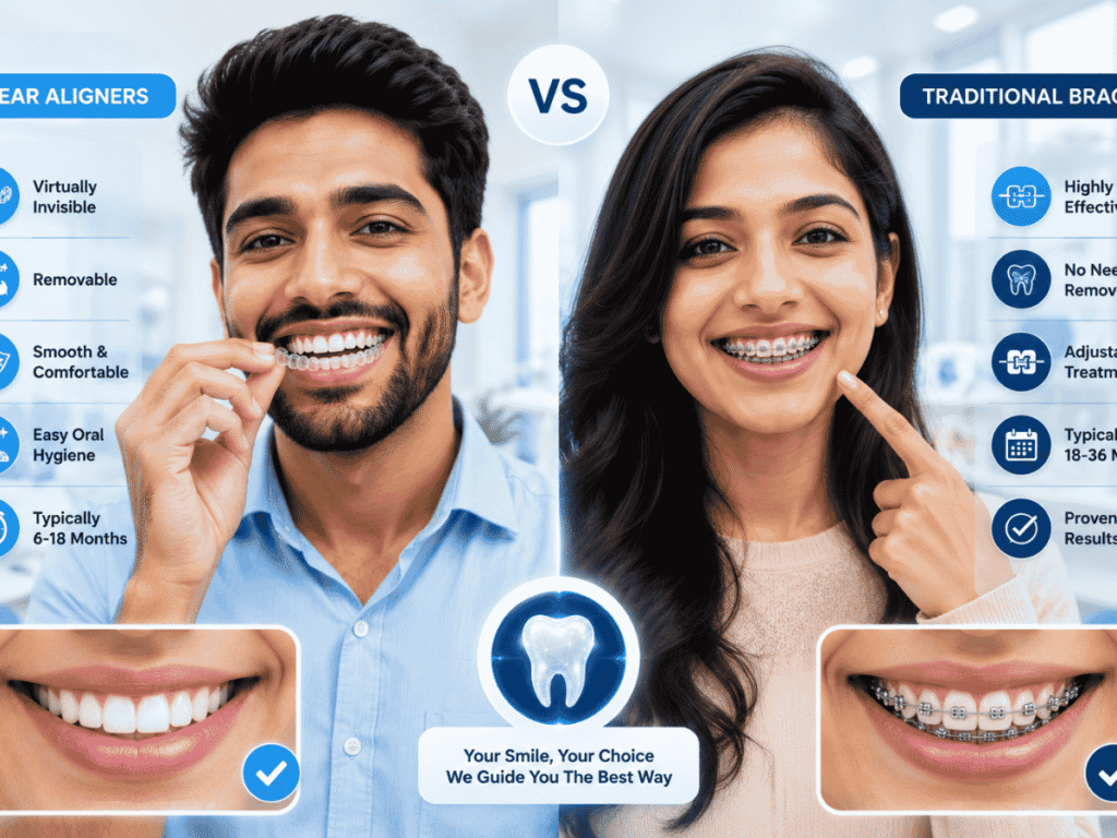 Clear Aligners vs Braces
